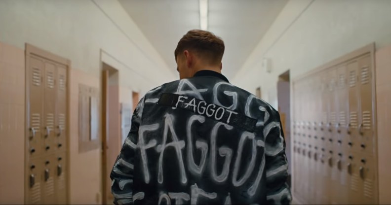 Gay actor Tommy Dorfman wears the jacket in a Diesel ad campaign