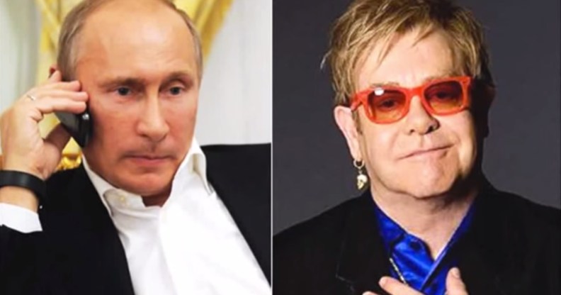 Vladimir Putin and Sir Elton John