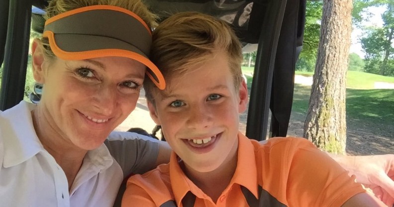 Gabby Logan with son Reuben