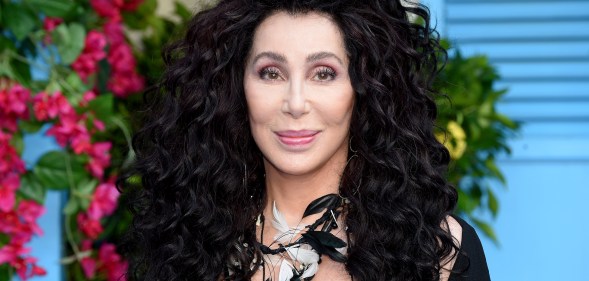 Cher poses on the red carpet upon arrival for the world premiere of the film "Mamma Mia! Here We Go Again" in London on July 16, 2018. (ANTHONY HARVEY/AFP/Getty)