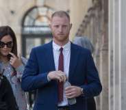 England Cricketer Ben Stokes walks into Bristol Crown Court on August 6, 2018 in Bristol, England. (Matt Cardy/Getty)