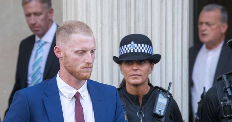 BRISTOL, ENGLAND - AUGUST 06: England Cricketer Ben Stokes leaves Bristol Crown Court on August 6, 2018 in Bristol, England. Ben Stokes, 27, Ryan Ali, 28 and Ryan Hale, 27, are jointly charged with affray outside a Bristol night club on September 25 last year. (Photo by Matt Cardy/Getty Images)