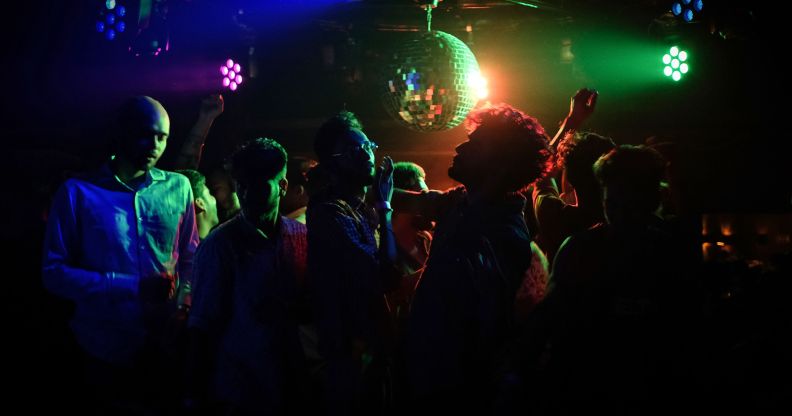 Indian LGBT+ people enjoy a queer party at the 'Kitty Su' nightclub in the Lalit Hotel in New Delhi.