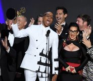 LOS ANGELES, CA - SEPTEMBER 17: RuPaul (C) and cast and crew accept the Outstanding Reality-Competition Program for 'RuPaul's Drag Race' onstage during the 70th Emmy Awards at Microsoft Theater on September 17, 2018 in Los Angeles, California. (Photo by Kevin Winter/Getty Images)