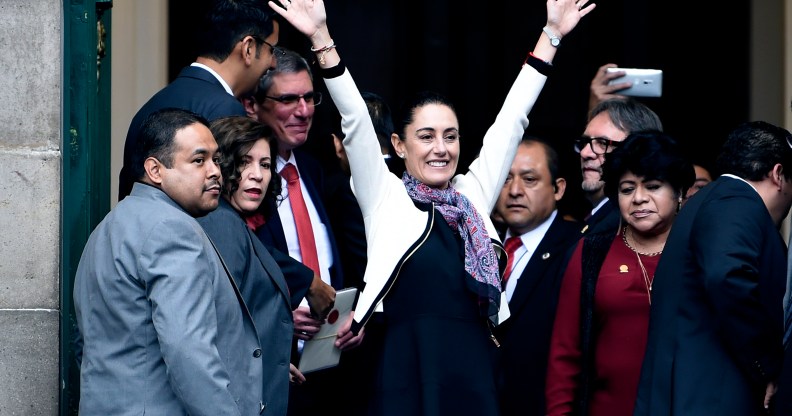 Claudia Sheinbaum gender neutral uniform mexico city