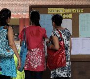 Students at Delhi University