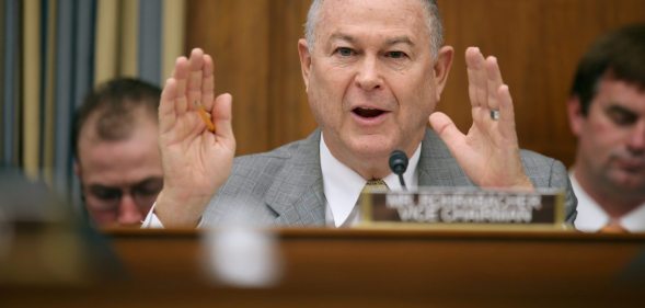 WASHINGTON, DC - MARCH 19: House Science, Space and Technology Committee member Rep. Dana Rohrabacher (R-CA) questions witnesses from NASA, the Department of Defense and the White House during a hearing in the Rayburn House Office Building on Capitol Hill March 19, 2013 in Washington, DC. The committee asked government and military experts about efforts to track and mitigate asteroids, meteors and other "near-Earth objects." (Photo by Chip Somodevilla/Getty Images)