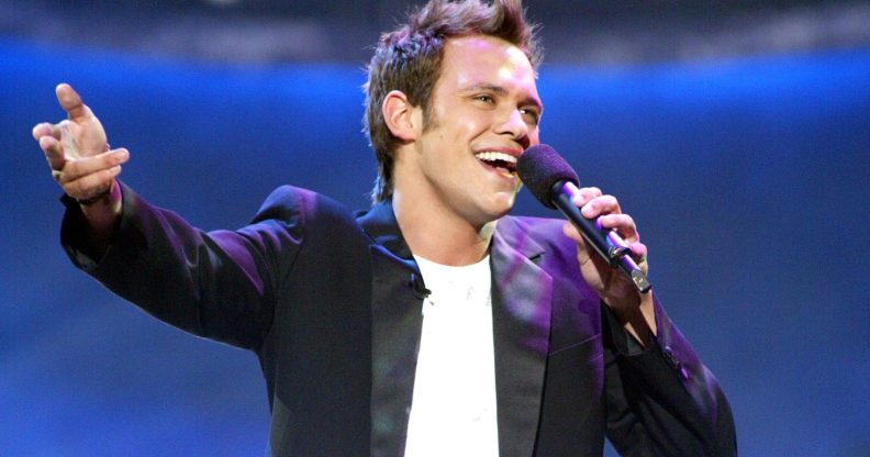 British Idol winner and pop star Will Young performs at FOX-TV's "American Idol" finals at the Kodak Theatre in Hollywood, Ca. Tuesday, Sept. 3, 2002. Photo by Kevin Winter/ImageDirect.