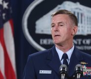 WASHINGTON, DC - OCTOBER 05: U.S. Coast Guard Commandant Admiral Paul Zukunft announces the resolution of federal and state claims against BP for the April 2010 Deepwater Horizon Oil Spill at the Robert F. Kennedy building October 5, 2015 in Washington, DC. The April 2010 Deepwater Horizon explosion killed 11 workers and spilled nearly 134 million gallons of oil into the Gulf of Mexico. According to settlements with the government, BP will pay about $20 billion in fines and penalties, natural restoration work, economic and other claims over an 18-year period. (Photo by Chip Somodevilla/Getty Images)