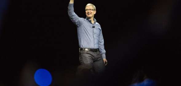 SAN FRANCISCO, CA - JUNE 13: Apple CEO Tim Cook speaks at an Apple event at the Worldwide Developer's Conference on June 13, 2016 in San Francisco, California. Thousands of people have shown up to hear about Apple's latest updates. (Photo by Andrew Burton/Getty Images)