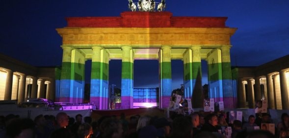 Brandenberg gate rainbow