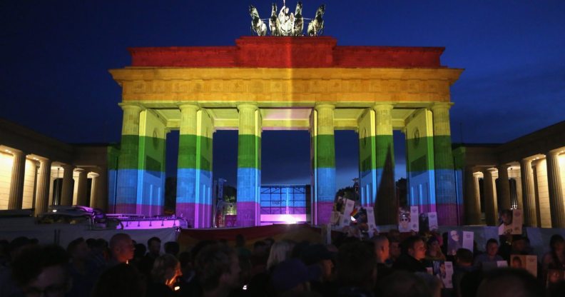 Brandenberg gate rainbow