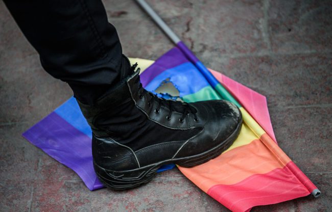 TERF: stepping on the LGBT rainbow flag