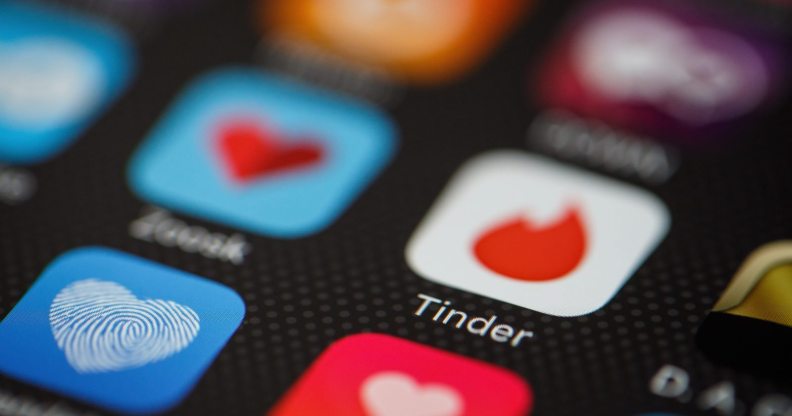 Tinder on mobile phone