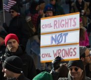 Protesters against forced deportation in the US