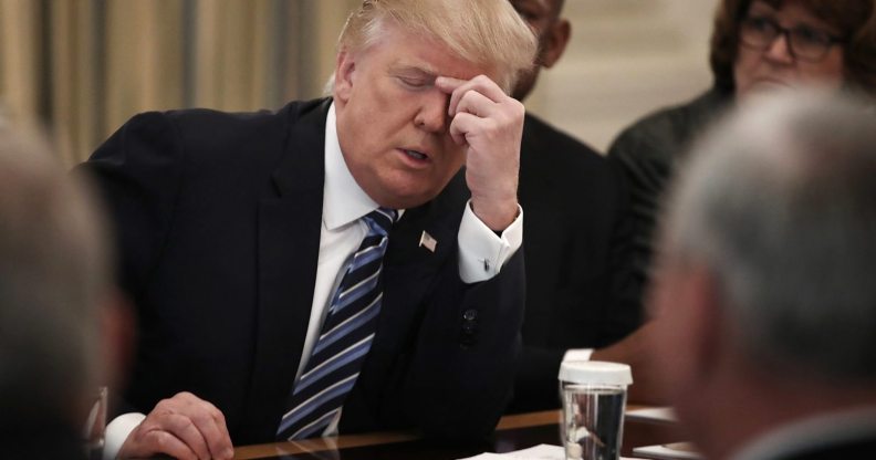 WASHINGTON, DC - FEBRUARY 09: U.S. President Donald Trump meets with members of the airline industry at the White House February 9, 2017 in Washington, DC. Trump held a listening session with the group to advance issues relative to the airline industry. (Photo by Win McNamee/Getty Images)