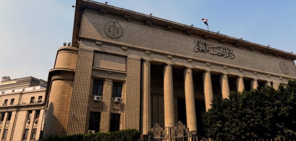 Egyptian family members of victims of the Port Said massacre react outside the Court of Cassation following the court's ruling in the case, in Cairo, on February 20, 2017. An Egyptian court upheld death sentences against 10 people convicted over rioting that claimed 74 lives at a stadium in Port Said in 2012, judicial and security officials said. The riot, the country's deadliest sports-related violence, broke out when fans of home team Al-Masry and Cairo's Al-Ahly clashed after a premier league match between the two clubs. / AFP PHOTO / MOHAMED EL-SHAHED (Photo credit should read MOHAMED EL-SHAHED/AFP/Getty Images)