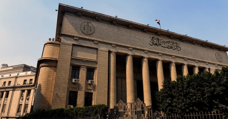 Egyptian family members of victims of the Port Said massacre react outside the Court of Cassation following the court's ruling in the case, in Cairo, on February 20, 2017. An Egyptian court upheld death sentences against 10 people convicted over rioting that claimed 74 lives at a stadium in Port Said in 2012, judicial and security officials said. The riot, the country's deadliest sports-related violence, broke out when fans of home team Al-Masry and Cairo's Al-Ahly clashed after a premier league match between the two clubs. / AFP PHOTO / MOHAMED EL-SHAHED (Photo credit should read MOHAMED EL-SHAHED/AFP/Getty Images)