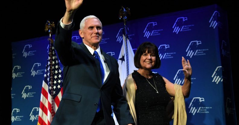 US Vice President Mike Pence and his wife Karen Pence.