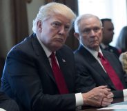 U.S. President Donald Trump and Attorney General Jeff Sessions (Photo by Shawn Thew-Pool/Getty Images)