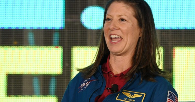 LAS VEGAS, NV - APRIL 26: NASA astronaut Tracy Caldwell Dyson speaks during the panel, "Reaching for the Stars: Connecting to the Future with NASA and Hollywood" following the first-ever live 4K video stream from space showing NASA astronauts Cmdr. Peggy A. Whitson and Col. Jack Fischer from the International Space Station using a RED Epic Dragon camera during the 2017 NAB Show at the Las Vegas Convention Center on April 26, 2017 in Las Vegas, Nevada. NAB Show, the trade show of the National Association of Broadcasters and the world's largest electronic media show, runs through April 27 and features more than 1,700 exhibitors and 103,000 attendees. (Photo by Ethan Miller/Getty Images)