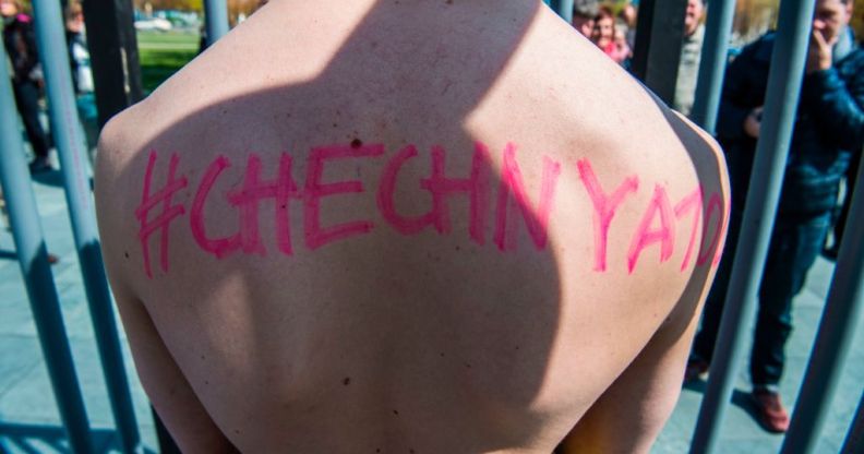 Many people are protesting against the 'gay genocide' in Chechnya