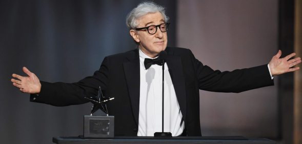 HOLLYWOOD, CA - JUNE 08: Director-actor Woody Allen speaks onstage during American Film Institute's 45th Life Achievement Award Gala Tribute to Diane Keaton at Dolby Theatre on June 8, 2017 in Hollywood, California. 26658_007 (Photo by Kevin Winter/Getty Images)