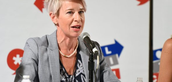 PASADENA, CA - JULY 29: Katie Hopkins at 'Sex, Presidents & Handmaids Hosted by Lady Freak' panel during Politicon at Pasadena Convention Center on July 29, 2017 in Pasadena, California. (Photo by Joshua Blanchard/Getty Images for Politicon)