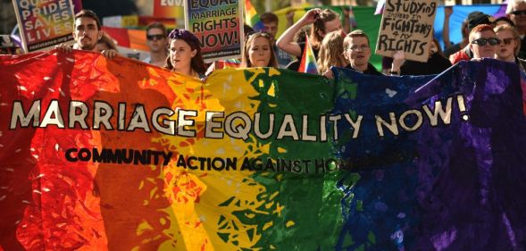 same-sex marriage rally in Sydney, Australia