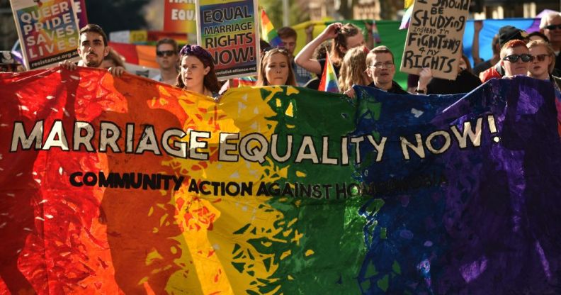 same-sex marriage rally in Sydney, Australia