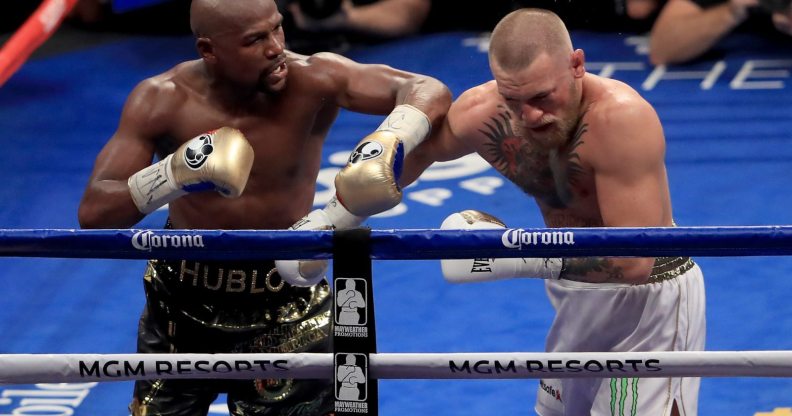 Mayweather punches McGregor