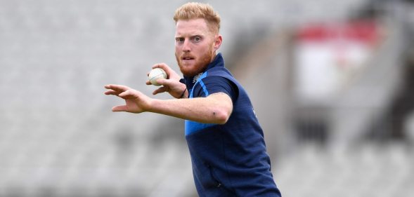 MANCHESTER, ENGLAND - SEPTEMBER 18: England player Ben Stokes in action during England nets ahead of the 1st ODI against West Indies at Old Trafford on September 18, 2017 in Manchester, England. (Photo by Stu Forster/Getty Images)