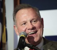 MONTGOMERY, AL - SEPTEMBER 26: Republican candidate for the U.S. Senate in Alabama, Roy Moore (R) speaks to supporters at an election-night rally on September 26, 2017 in Montgomery, Alabama. Moore, former chief justice of the Alabama supreme court, defeated incumbent Sen. Luther Strange (R-AL) in a primary runoff election for the seat vacated when Jeff Sessions was appointed U.S. Attorney General by President Donald Trump. Moore will now face Democratic candidate Doug Jones in the general election in December. (Photo by Scott Olson/Getty Images)