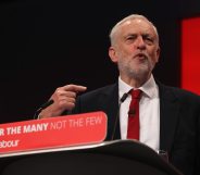 BRIGHTON, ENGLAND - SEPTEMBER 27: Labour Leader Jeremy Corbyn addresses delegates on the final day of the Labour Party conference on September 26, 2017 in Brighton, England. Mr Corbyn is expected to speak about his party's new policies and present Labour as a government in waiting in his keynote address. (Photo by Dan Kitwood/Getty Images)