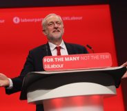 BRIGHTON, ENGLAND - SEPTEMBER 27: Labour Leader Jeremy Corbyn addresses delegates on the final day of the Labour Party conference on September 26, 2017 in Brighton, England. Mr Corbyn is expected to speak about his party's new policies and present Labour as a government in waiting in his keynote address. (Photo by Dan Kitwood/Getty Images)