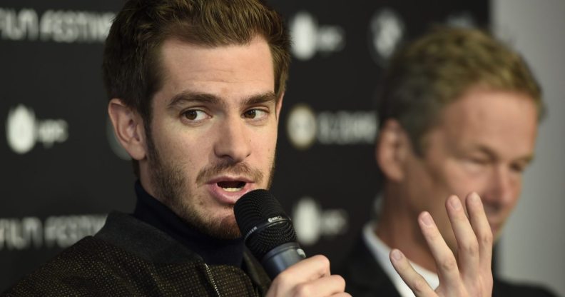 ZURICH, SWITZERLAND - OCTOBER 06: Andrew Garfield speaks at the 'Breathe' press conference during the 13th Zurich Film Festival on October 6, 2017 in Zurich, Switzerland. The Zurich Film Festival 2017 will take place from September 28 until October 8. (Photo by Alexander Koerner/Getty Images)