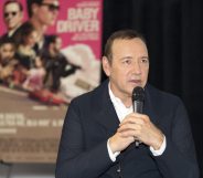 LOS ANGELES, CA - OCTOBER 04: Actor/producer Kevin Spacey speaks on stage at the Cars, Arts & Beats: A Night Out With 'Baby Driver' event at the Petersen Automotive Museum on October 4, 2017 in Los Angeles, California. (Photo by Rochelle Brodin/Getty Images for Sony Pictures Home Entertainment)