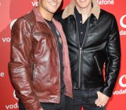 Tom Daley and Dustin Lance Black (Photo by Tim P. Whitby/Tim P. Whitby/Getty Images)