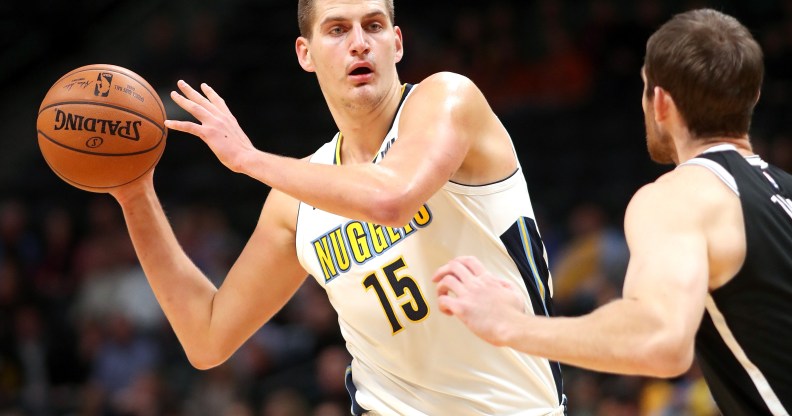 Nikola Jokic of the Denver Nuggets playing basketball