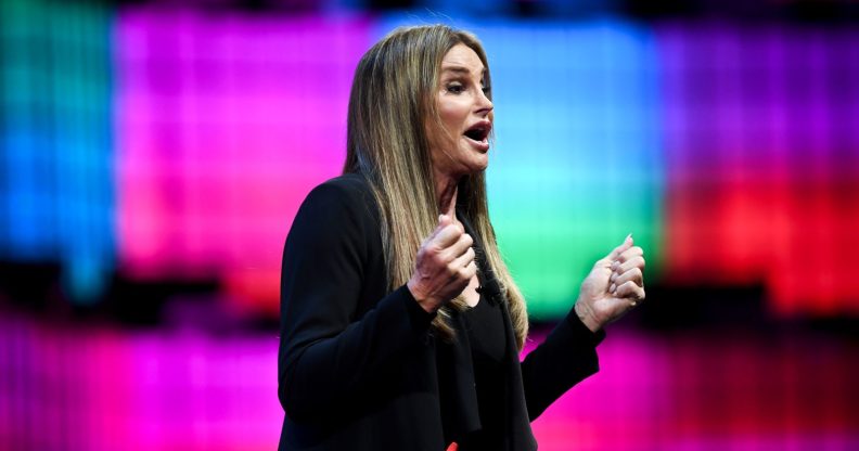 Transgender rights advocate and former Olympian Caitlyn Jenner delivers a speech during the 2017 Web Summit in Lisbon on November 9, 2017. Europe's largest tech event Web Summit is being held at Parque das Nacoes in Lisbon from November 6 to November 9. / AFP PHOTO / PATRICIA DE MELO MOREIRA (Photo credit should read PATRICIA DE MELO MOREIRA/AFP/Getty Images)