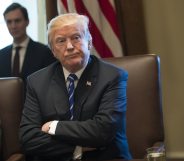 WASHINGTON, DC - NOVEMBER 20: (AFP OUT) U.S. President Donald Trump speaks to the media during a cabinet meeting at the White House on November 20, 2017 in Washington, D.C. President Trump officially designated North Korea as a state sponsor of terrorism. (Photo by Kevin Dietsch-Pool/Getty Images)