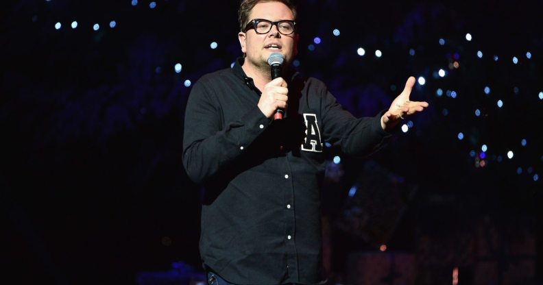 LONDON, ENGLAND - NOVEMBER 26: Alan Carr performs at Absolute Radio Live in aid of Stand Up To Cancer at London Palladium on November 26, 2017 in London, England. (Photo by Jeff Spicer/Getty Images)