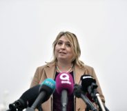 BELFAST, NORTHERN IRELAND - JANUARY 10: The new Northern Ireland Secretary of State Karen Bradley addresses the media on her first visit to the province at Belfast Metropolitan College on January 10, 2018 in Belfast, Northern Ireland. Mrs Bradley replaces James Brokenshire, who quit his role as Northern Ireland secretary for health reasons as part of Prime Minister Theresa May's cabinet re-shuffle. (Photo by Charles McQuillan/Getty Images)