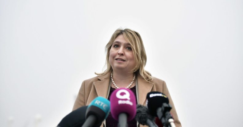 BELFAST, NORTHERN IRELAND - JANUARY 10: The new Northern Ireland Secretary of State Karen Bradley addresses the media on her first visit to the province at Belfast Metropolitan College on January 10, 2018 in Belfast, Northern Ireland. Mrs Bradley replaces James Brokenshire, who quit his role as Northern Ireland secretary for health reasons as part of Prime Minister Theresa May's cabinet re-shuffle. (Photo by Charles McQuillan/Getty Images)