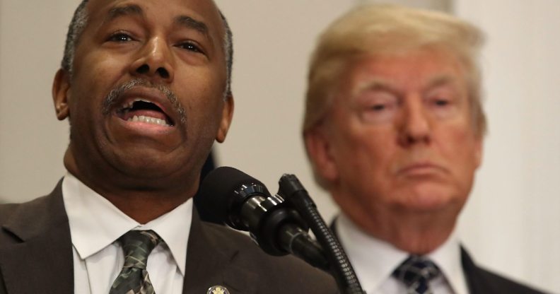 WASHINGTON, DC - JANUARY 12: HUD Secretary Dr. Ben Carson speaks before U.S. President Donald Trump signed a proclamation to honor Martin Luther King, Jr. day, in the Roosevelt Room at the White House, on January 12, 2018 in Washington, DC. Monday January 16 is a federal holiday to honor Dr. King and his legacy. (Photo by Mark Wilson/Getty Images)