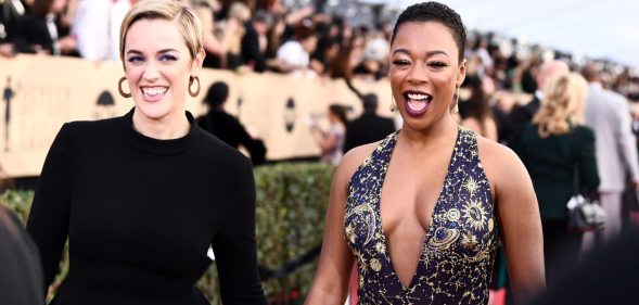 LOS ANGELES, CA - JANUARY 21: Writer Lauren Morelli (L) and actor Samira Wiley attend the 24th Annual Screen Actors Guild Awards at The Shrine Auditorium on January 21, 2018 in Los Angeles, California. 27522_011 (Photo by Emma McIntyre/Getty Images for Turner)