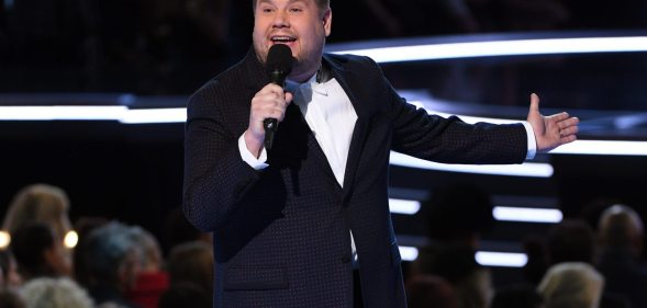 NEW YORK, NY - JANUARY 28: Host James Corden speaks onstage during the 60th Annual GRAMMY Awards at Madison Square Garden on January 28, 2018 in New York City. (Photo by Kevin Winter/Getty Images for NARAS)