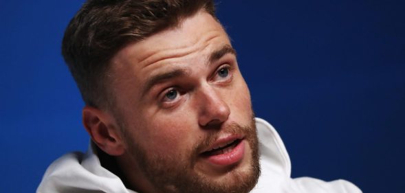 PYEONGCHANG-GUN, SOUTH KOREA - FEBRUARY 11: United States Freestyle skier Gus Kenworthy answers questions at a press conference at the Main Press Centre during the PyeongChang 2018 Winter Olympic Games on February 11, 2018 in Pyeongchang-gun, South Korea. (Photo by Ker Robertson/Getty Images)