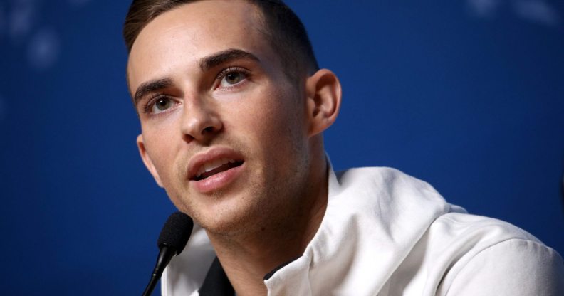 PYEONGCHANG-GUN, SOUTH KOREA - FEBRUARY 13: United States Figure Skater Adam Rippon speaks during a press conference at the Main Press Centre on February 13, 2018 in Pyeongchang-gun, South Korea. (Photo by Chris Graythen/Getty Images)