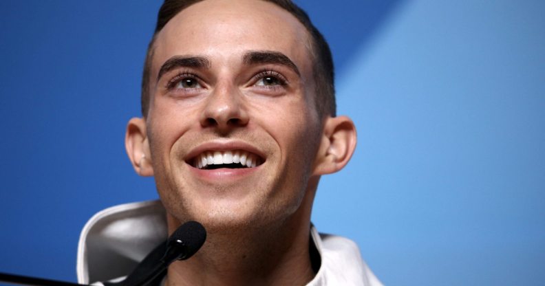 PYEONGCHANG-GUN, SOUTH KOREA - FEBRUARY 13: United States Figure Skater Adam Rippon speaks during a press conference at the Main Press Centre on February 13, 2018 in Pyeongchang-gun, South Korea. (Photo by Chris Graythen/Getty Images)